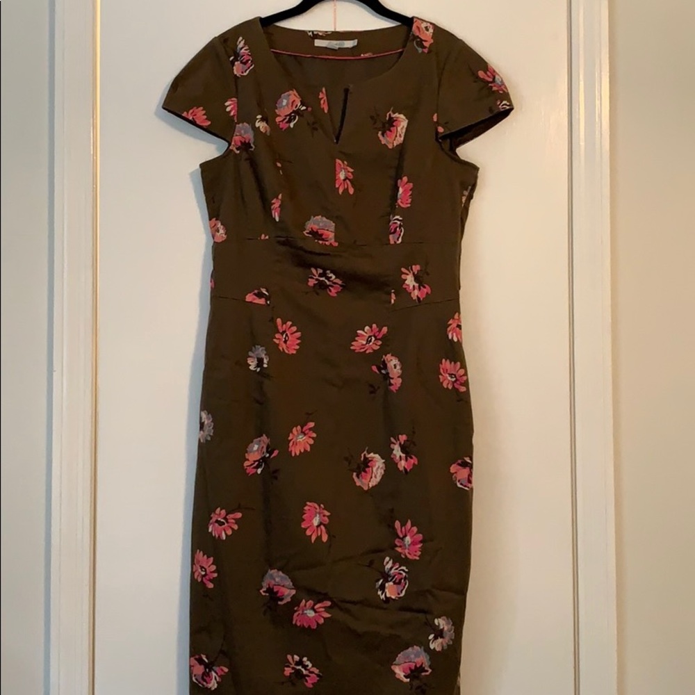 Fitted floral dress, Boden, sz IS 10L LAST CHANCE